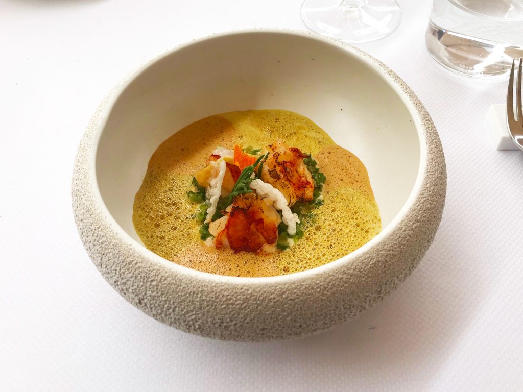 Roasted Lobster with Sea Vegetables, Curry and Bisque
