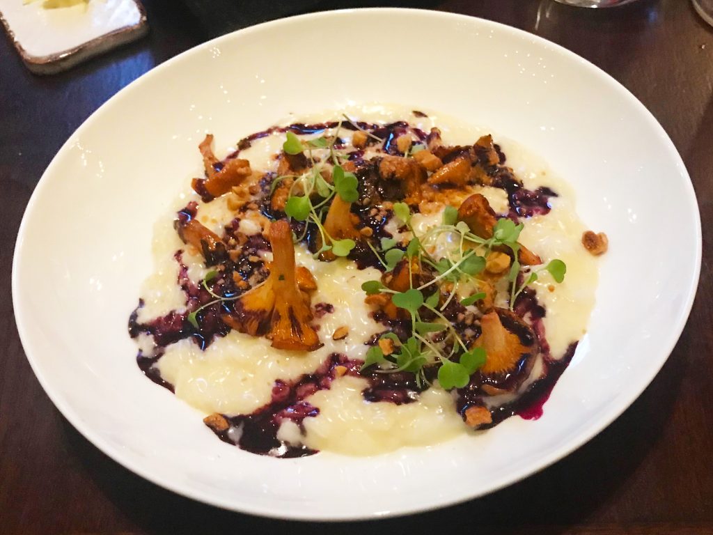 "Acquerello risotto", Girolles, toasted hazelnuts and red wine reduction