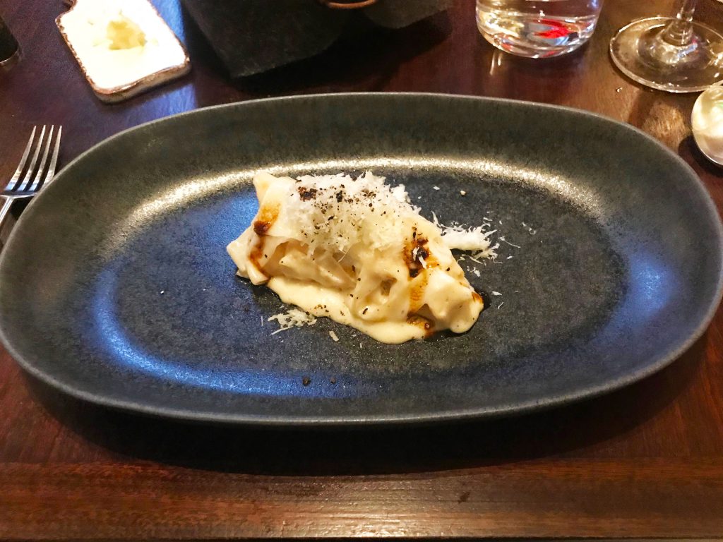 Celeriac "cacio e pepe" with extra-aged balsamic vinegar