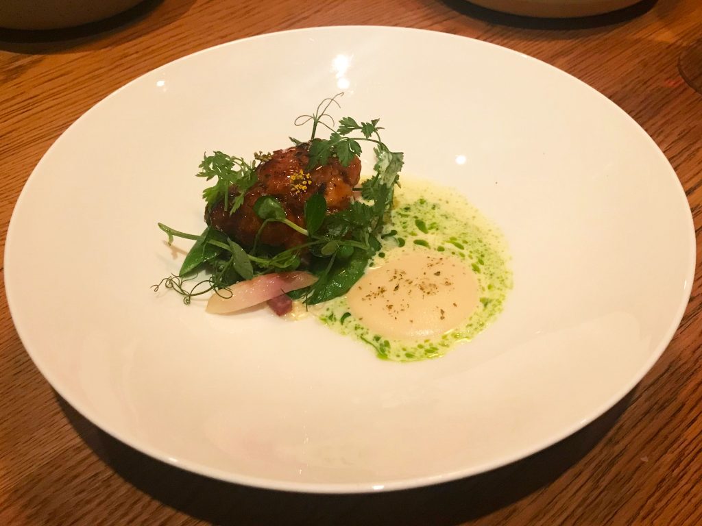 Glazed veal sweetbread, summer vegetables & lemon thyme