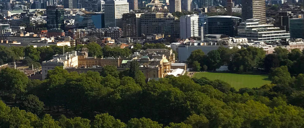 View on Buckingham Palace from Galvin at Windows