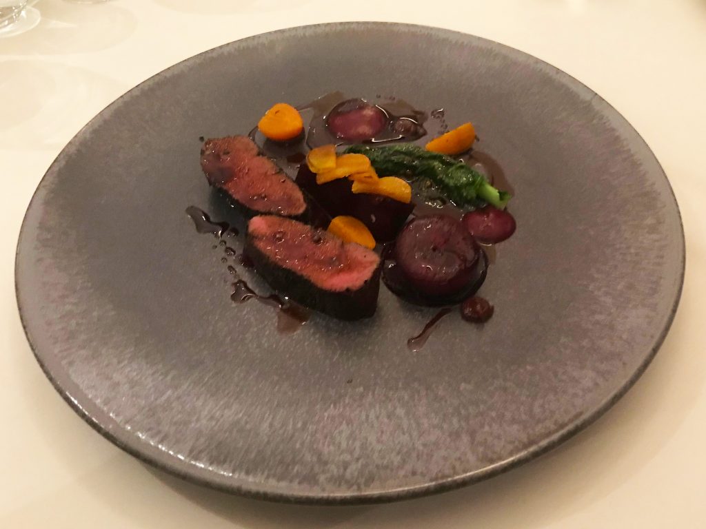 Venison, Beetroot and Fig, Lapsang Souchong