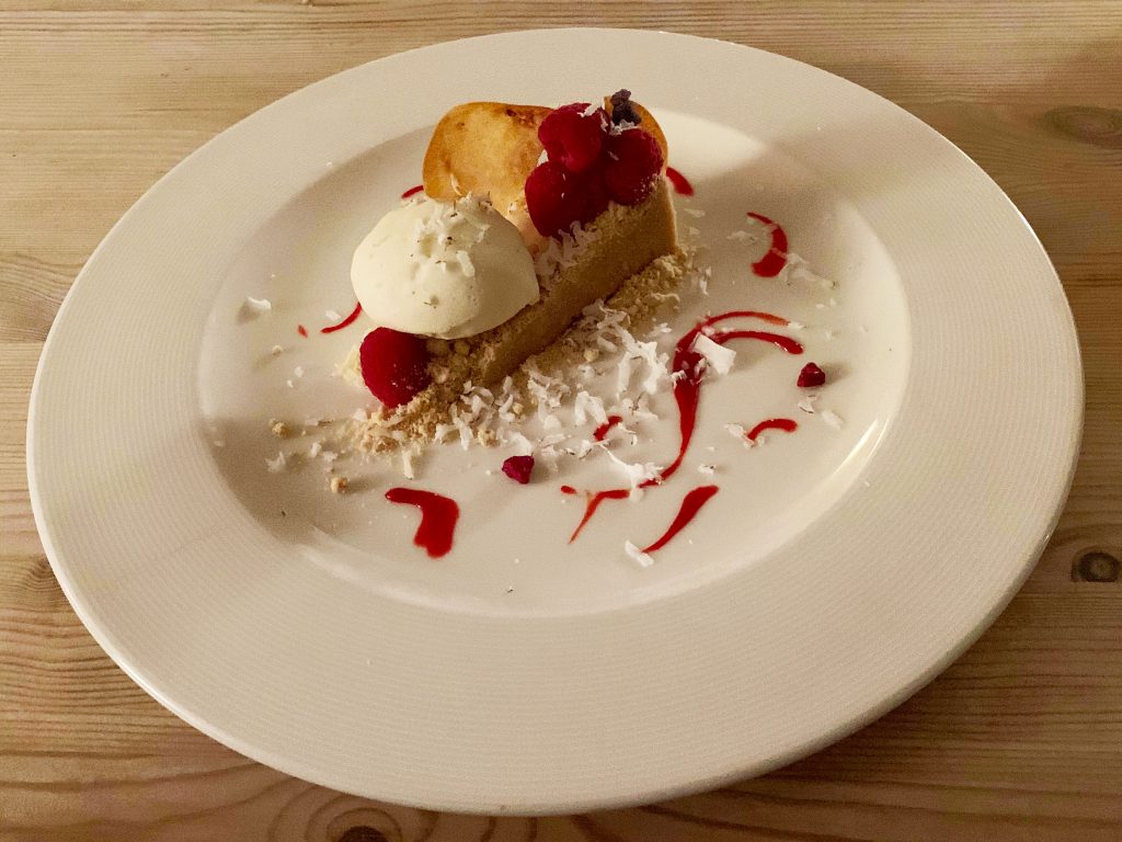 Saint Marcellin Cheesecake with Tulameen Raspberries